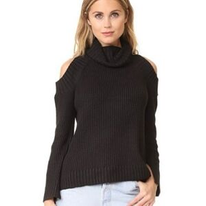 J.o.a Cold Sholder Sweater Black sz. XS black